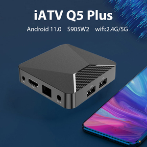 Q5 PLUS S905W2 iATV android 11 tv box dual wifi 2.4G 5G BT telecomando vocale 2GB DDR3 16GB smart 4k lettore multimediale Set top Box - Product Image 5