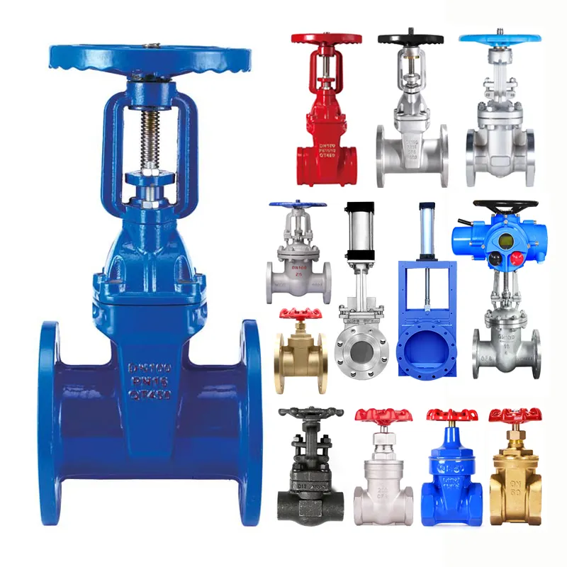 OEM ODM-válvula de compuerta de agua de hierro fundido PN16, Tobogán de presión os & y 2, 3, 4, 6, 8 y 24 pulgadas, elastómero resistente al agua