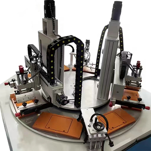 Nuova condizione macchina da stampa automatica righello Multi-stazione giradischi stampante dello schermo per prodotti piatti rotanti tabella di indicizzazione