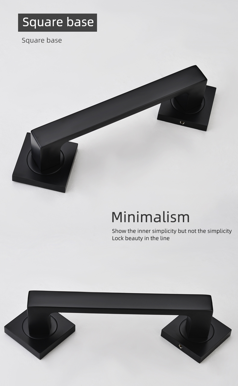 Professional Manufacturer Black Door Handle Zinc Alloy Mortise Lever Door Handle Lock For Indoor