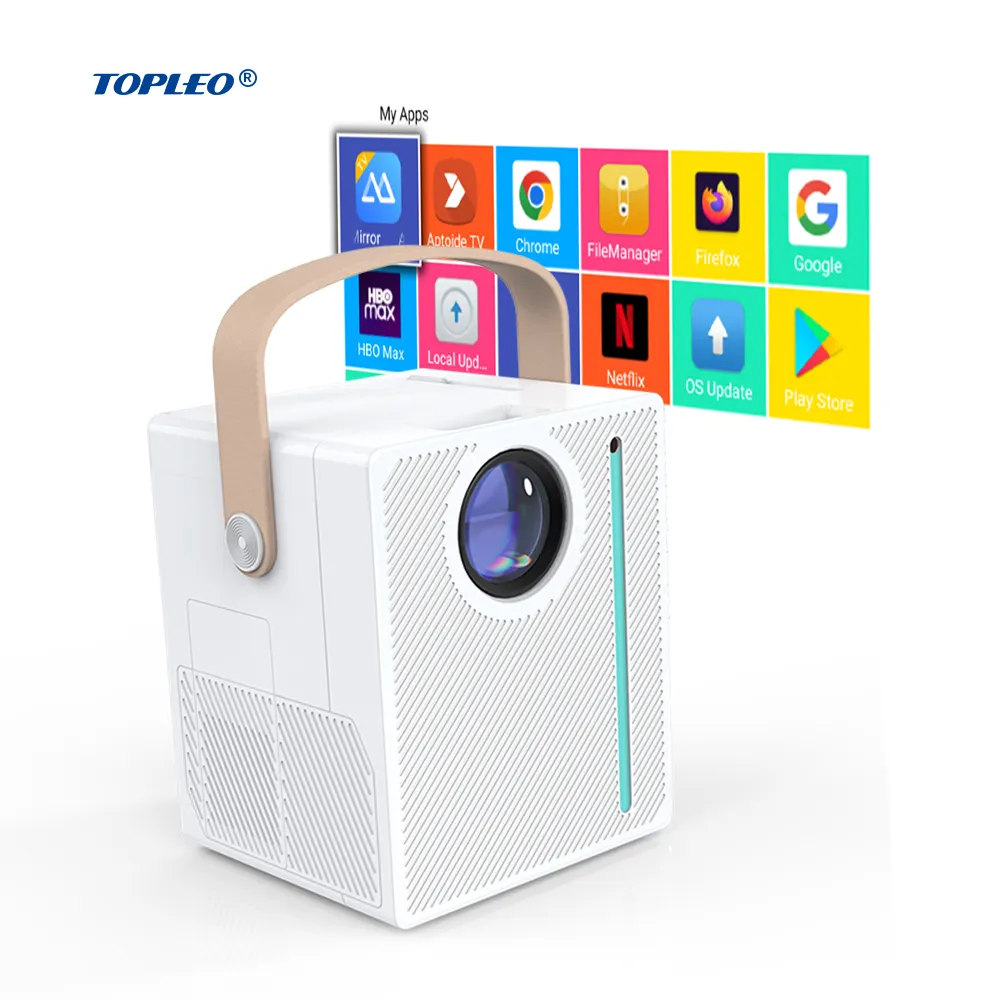 Topleo Lcd Video Education Projector miglior telefono cellulare domestico android 2 in 1 con proiettore led intelligente a basso prezzo
