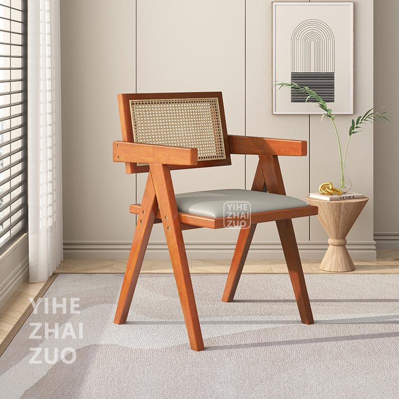 Cherry wood upholstered seat cushion