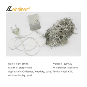 EU AC 220VLEDストリングライトマルチカラーIP67防水5M50LED 10M100LEDテール延長プラグ付きダイナミック8モードコントローラー - Product Image 3