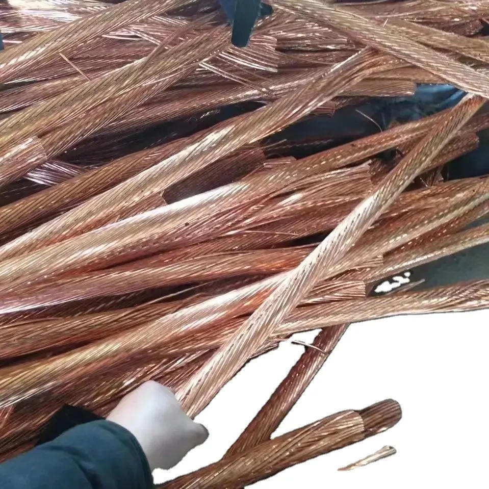 Fio de cobre de sucata de fábrica, reciclagem de segunda mão, fio de cobre vermelho 99,99% em baleia