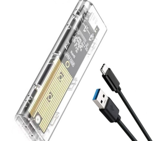 USB 3.1 Gen2 5GbpsタイプCツールフリーエンクロージャー (M.2 NGFF SATA SSD) - Product Image 1