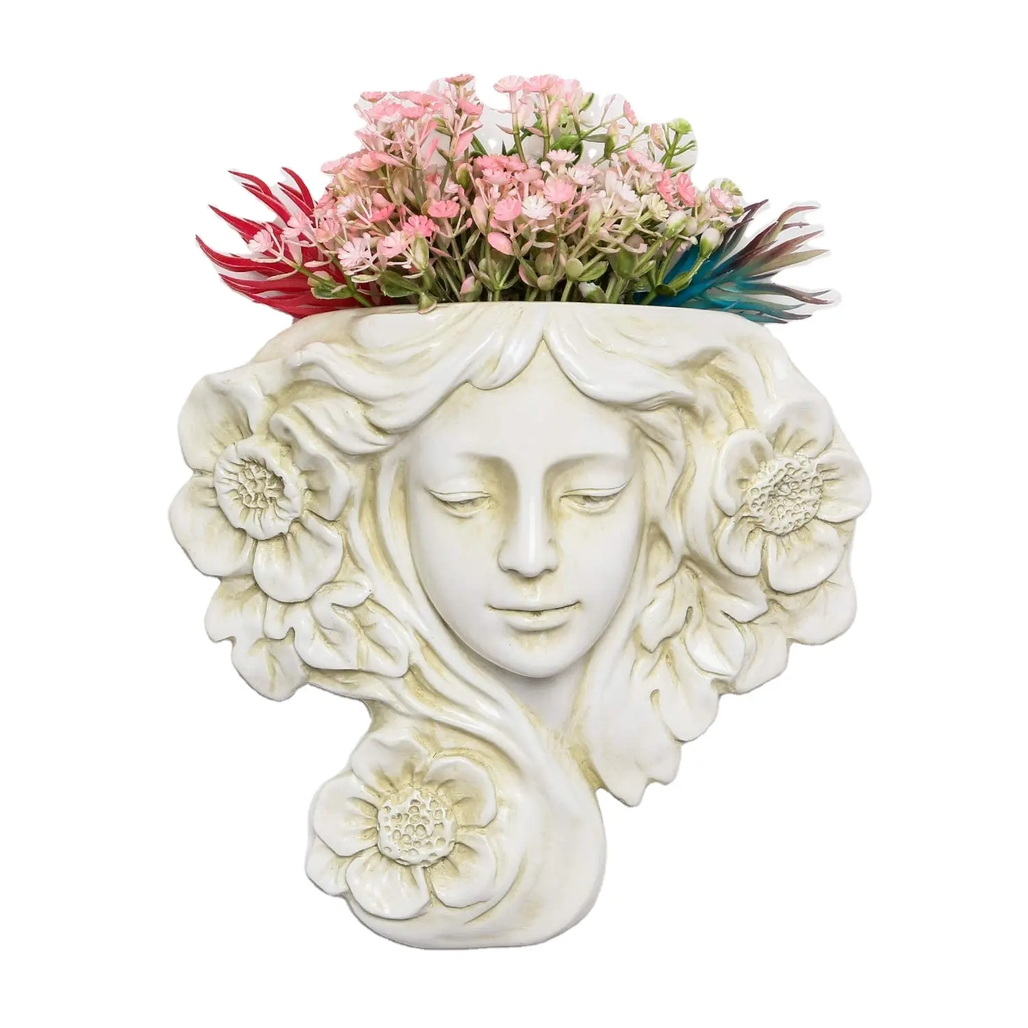 Decorativi da giardino fioriera della resina di angelo vaso di fiori