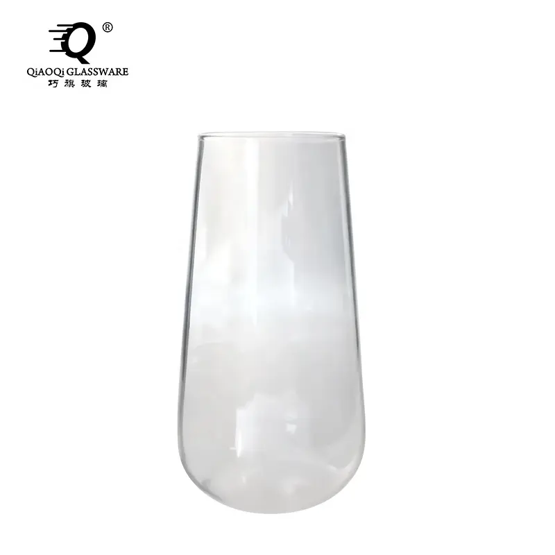 Tasse à boisson de jus de grande capacité en verre transparent tasse à eau domestique résistante à la chaleur 480 ml