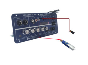 D100-II 220V/12V kỹ thuật số BT khuếch đại hội đồng quản trị rạp hát tại nhà & xe hơi âm thanh karaoke Receiver với một microphone loa siêu trầm phiên bản II - Product Image 2