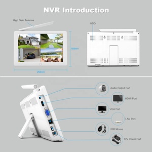 Sıcak kablosuz güvenlik kamera sistemi 4ch NVR kiti WIFI IP kamera 10.1 LCD inç ekran monitör güvenlik kamera akıllı sistemler - Product Image 5
