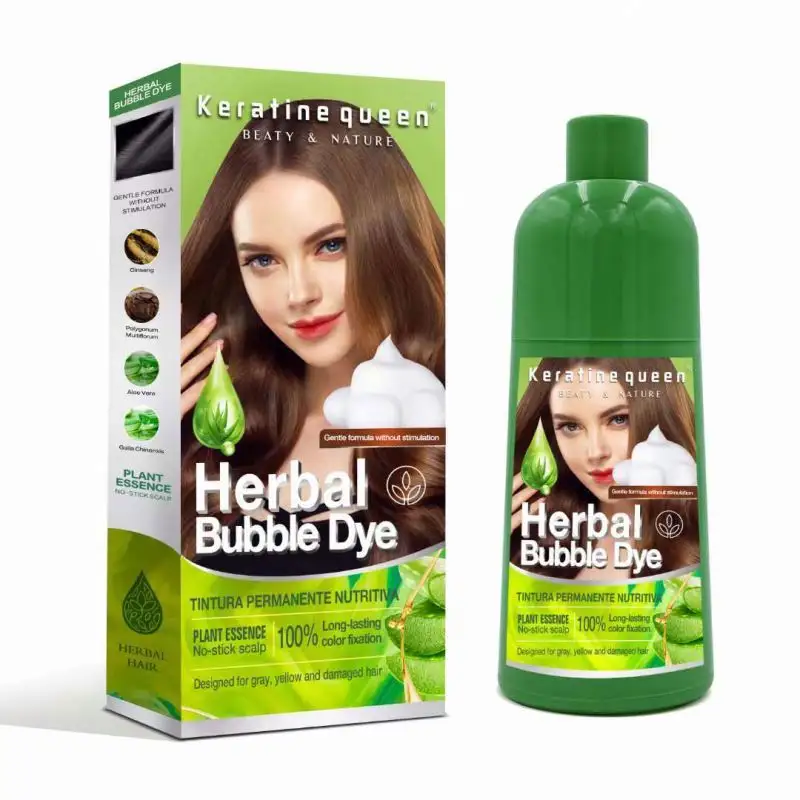 IN Stock Natural Herbal Treatment Argan Oil Black Hair Dye Shampoo Long-lasting 100% color fixaton