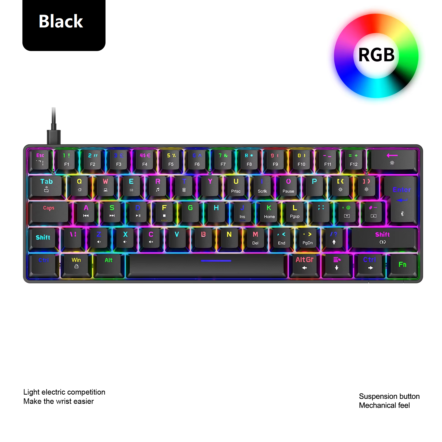 62 Key Black