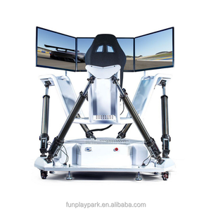 Simulador de tres pantallas Plataforma eléctrica Realidad virtual Coche de carreras 6DOF Simulador de conducción - Product Image 4