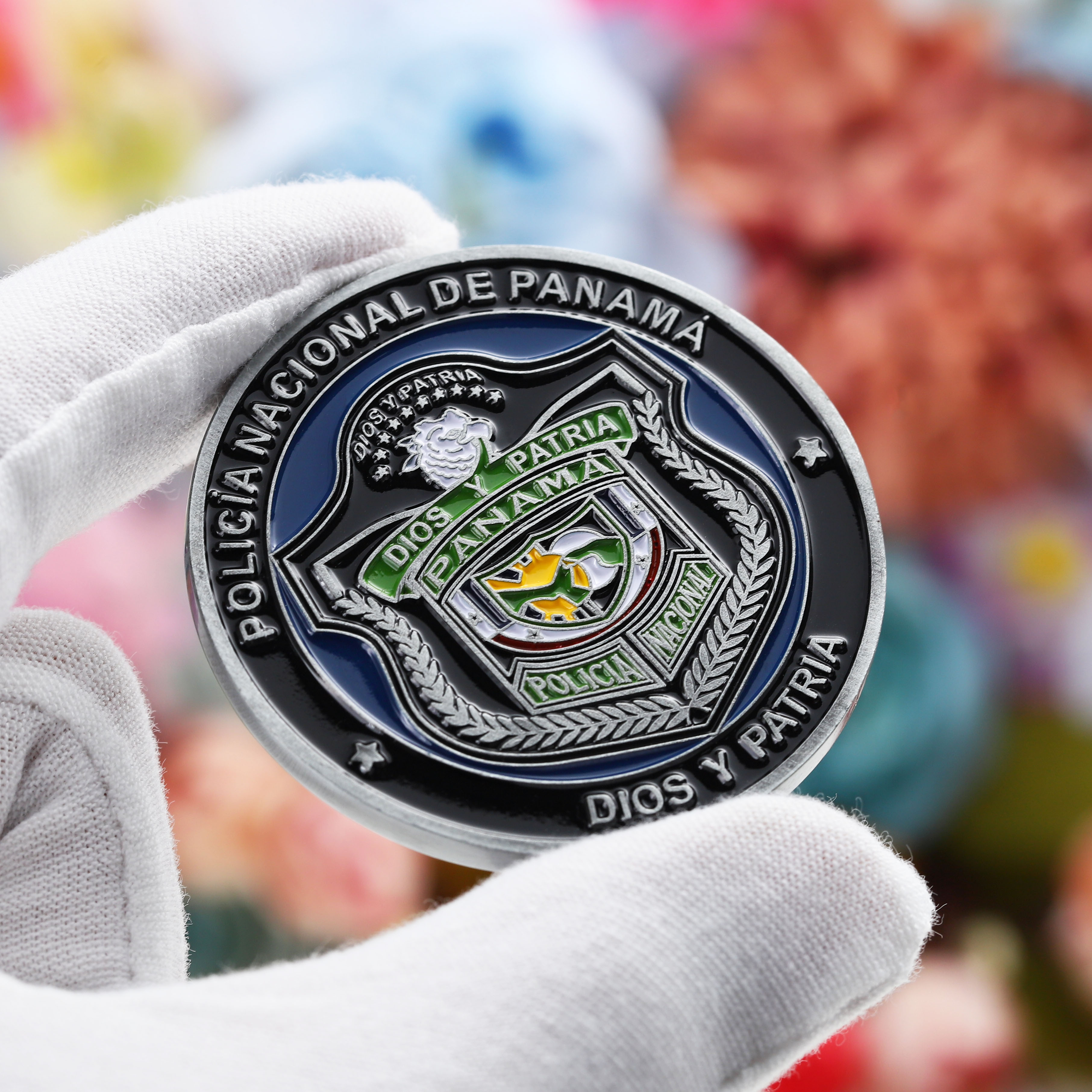 antique Silver plated Challenge Coin