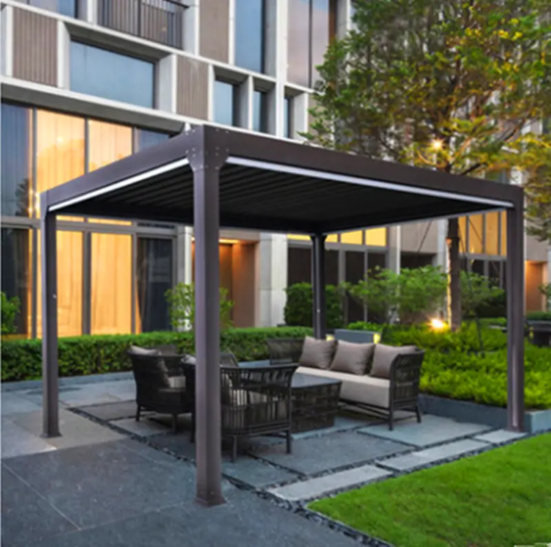 New design System Kits Outdoor Gazebo Garden Bioclimatic Aluminium Pergola gazebos outdoor gazebo aluminium roof pergola