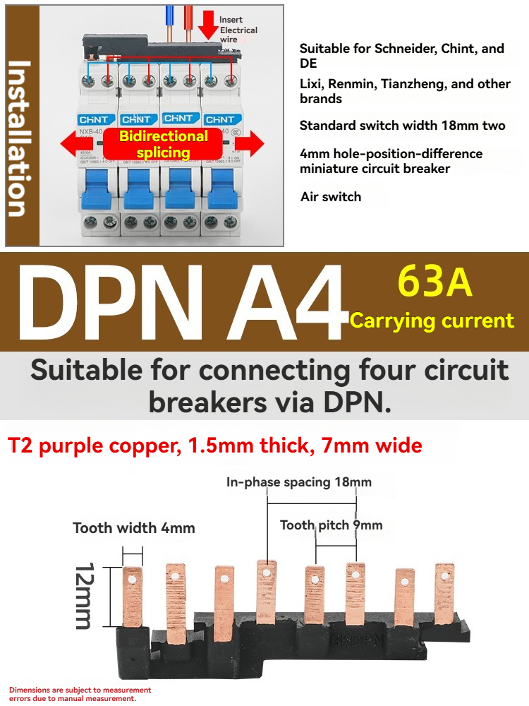 DPN A4 63A (connection for 4 1P MCBs)