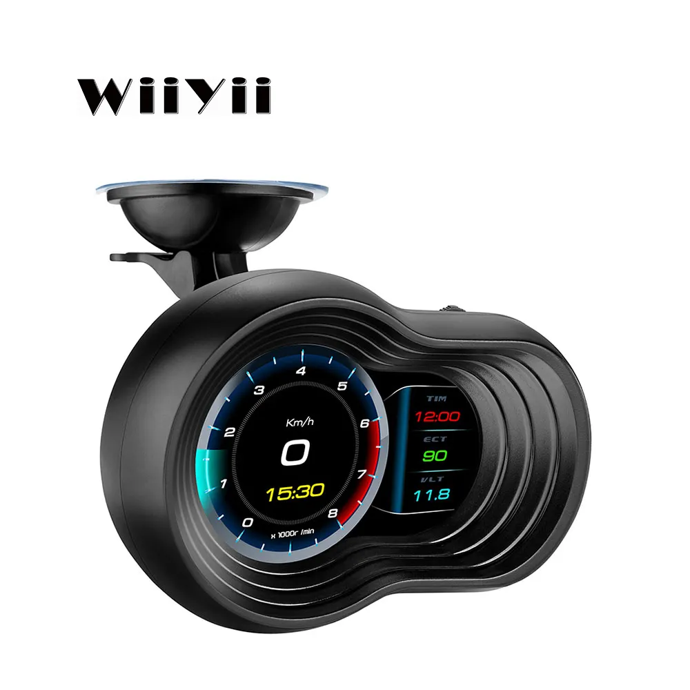 WiiYii จอ LCD รถยนต์ OBD2นิ้ว,เครื่องมือวิเคราะห์ปัญหา HUD จอแสดงผล F9เกจวัด Obd สำหรับรถยนต์