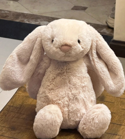 Bolsa guardapolvo de 31 cm, color beige dorado, modelo Vero Bonny Rabbit.