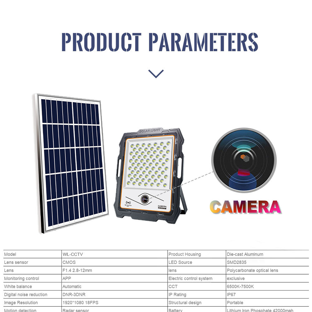 New 12V 24V floodlight portable solar smart led flood lights 100w 200w 300w 500w 400watt solar led flood light with wifi camera
