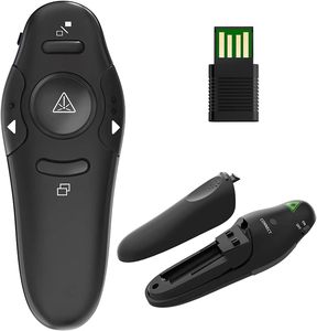 2,4 GHz Wireless Presenter mit USB-Empfänger 15 m Reichweite Roter Laserpointer für Windows Mac Linux Wireless-Verbindung - Product Image 1