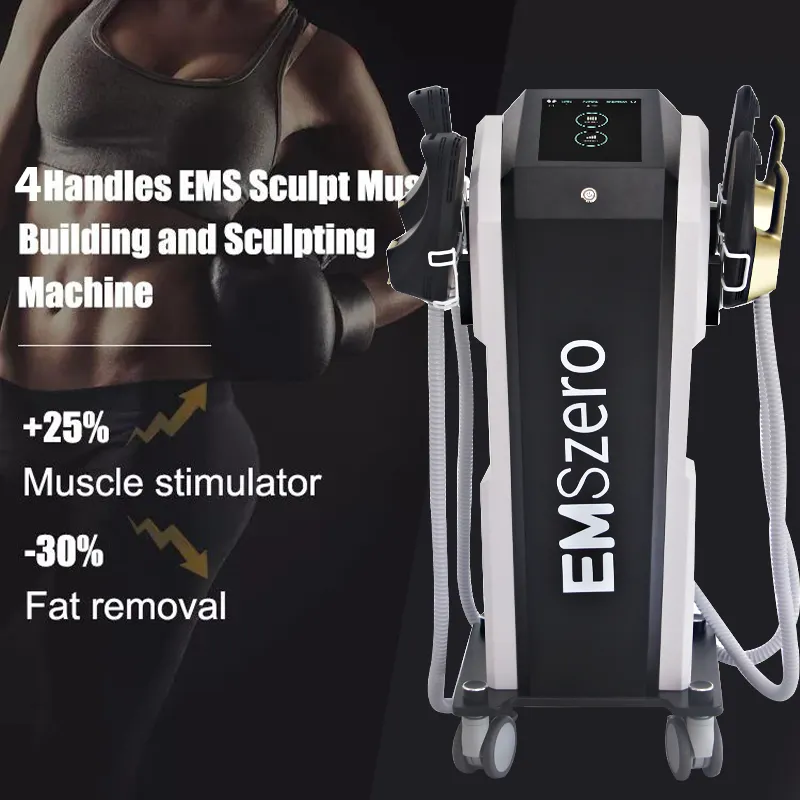 4 pegangan emszero rf stimulator otot Em body sculpt mesin Emslim dengan neo rf dengan lantai panggul