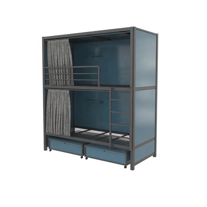 Precio competitivo Cápsula Habitación Albergue Litera de metal Cama para dormir para Cápsula Albergue Venta, Heavy Duty, Cajón de almacenamiento