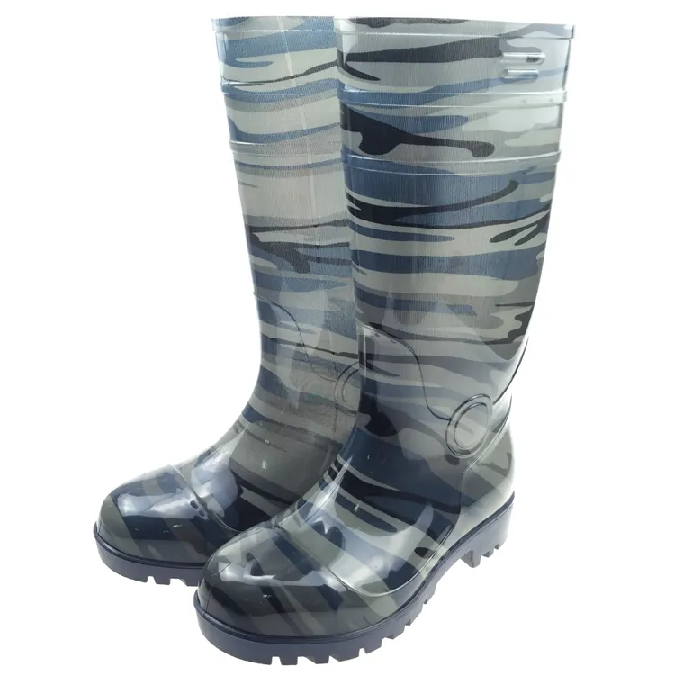 Zapatos de agua transparentes de PVC para hombre, Botas de lluvia para seguridad en el trabajo