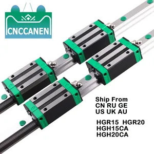 Riel lineal de guía cuadrada HGR20 15, 2 uds., cualquier longitud + 4 HGHCA/carro de bloque deslizante para grabado de enrutador - Product Image 2
