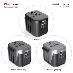 Più popolare 2 USB 5V 2.4A auto IC chip di uscita universale USB travel adattatore con EU/AUS/UK/US tutto in una presa - Product Image 6