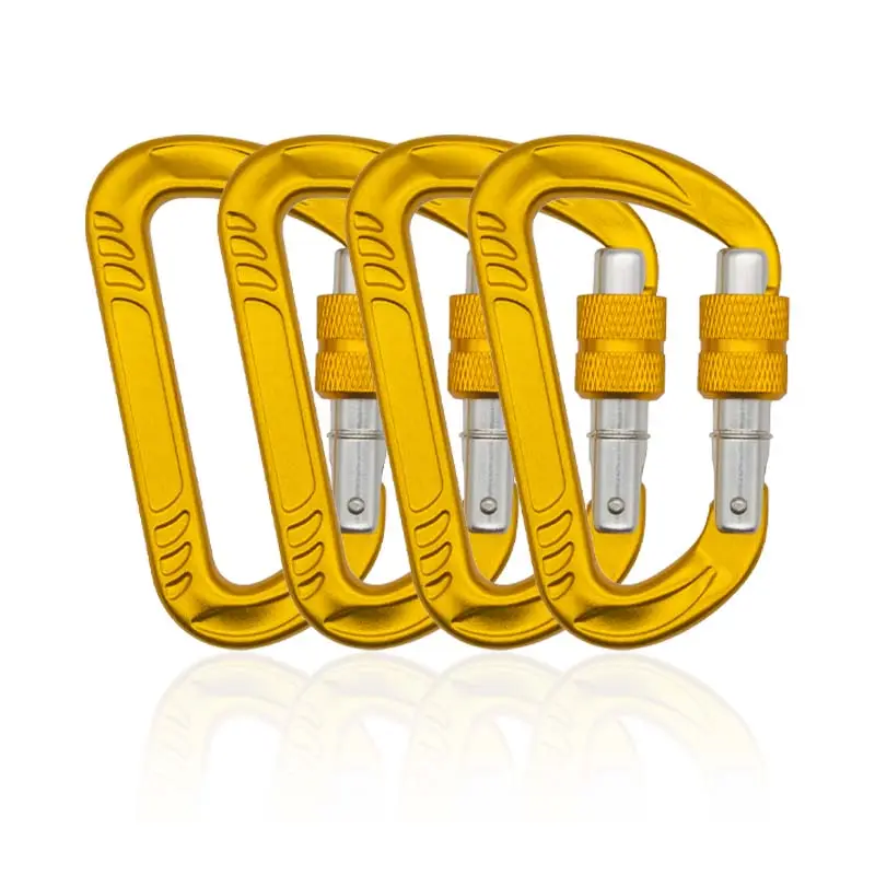 Jensan Chất lượng cao/đầy màu sắc hợp kim nhôm Khóa Carabiner 12kn vít cổng nhôm Rocking leo núi Carabiner