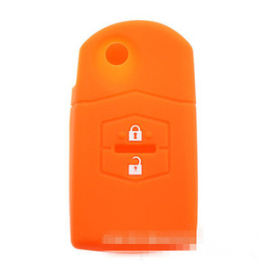 Colorful Flip Silicone Remote <strong>Key</strong> Fob Shell for <strong>Mazda</strong> 6 3 FAW Pentium B70 Two-button Flit Car <strong>Key</strong> - Product Image 6