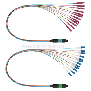 MPOブレイクアウト8/12/24コアMPOパッチコードmpo/mtpパッチコードOM3 OM4 SMファンアウトトランクケーブル - Product Image 2