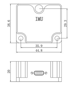 Piccole unità di misura inerziali a tre assi (IMU) con sensore di movimento e posizione del giroscopio MEMS - Product Image 6