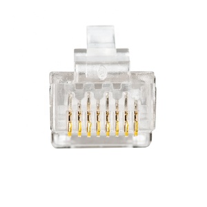 工厂供应UTP FTP CAT5E CAT6 CAT7 RJ11 RJ45连接器4P4C 6P4C 8P8C镀金插头 - Product Image 6