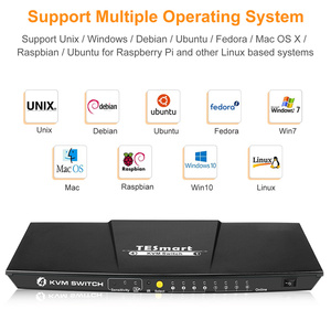 Tesmart High Quality EDID Emulators <strong>Input</strong> <strong>4</strong> <strong>Output</strong> <strong>1</strong> HDMI <strong>KVM</strong> <strong>Switch</strong> Auto Scan 4K30Hz <strong>KVM</strong> <strong>Switch</strong> for Office