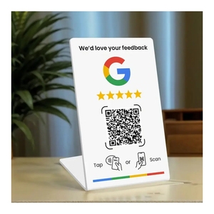 NFC Chip Contactless Google Play Gift Card Google Review Tap Display Stand QR Code Stand Sign Custom QR Code - Product Image 1