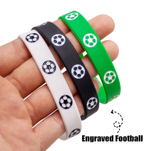 '<strong>Soccer</strong> Pattern' Silicone Wristbands Bracelet - Perfect for Sports Enthusiast Gatherings and Party Favors. - Product Image 3