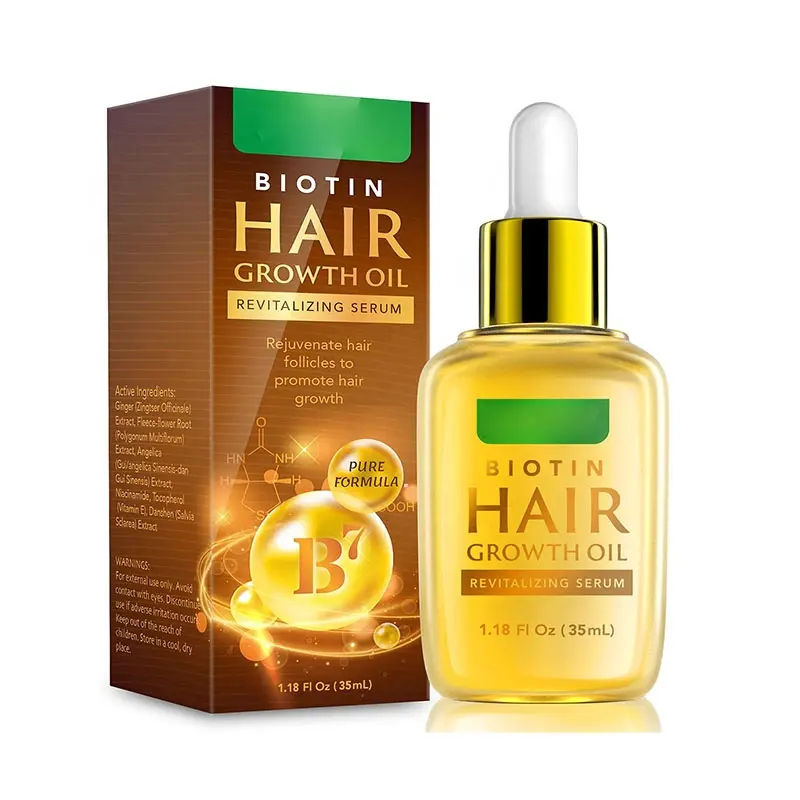Prevenir a perda de cabelo e ajuda o cabelo mais grosso, mais forte, mais longo tratamento do cabelo Crescimento do cabelo Soro Biotina
