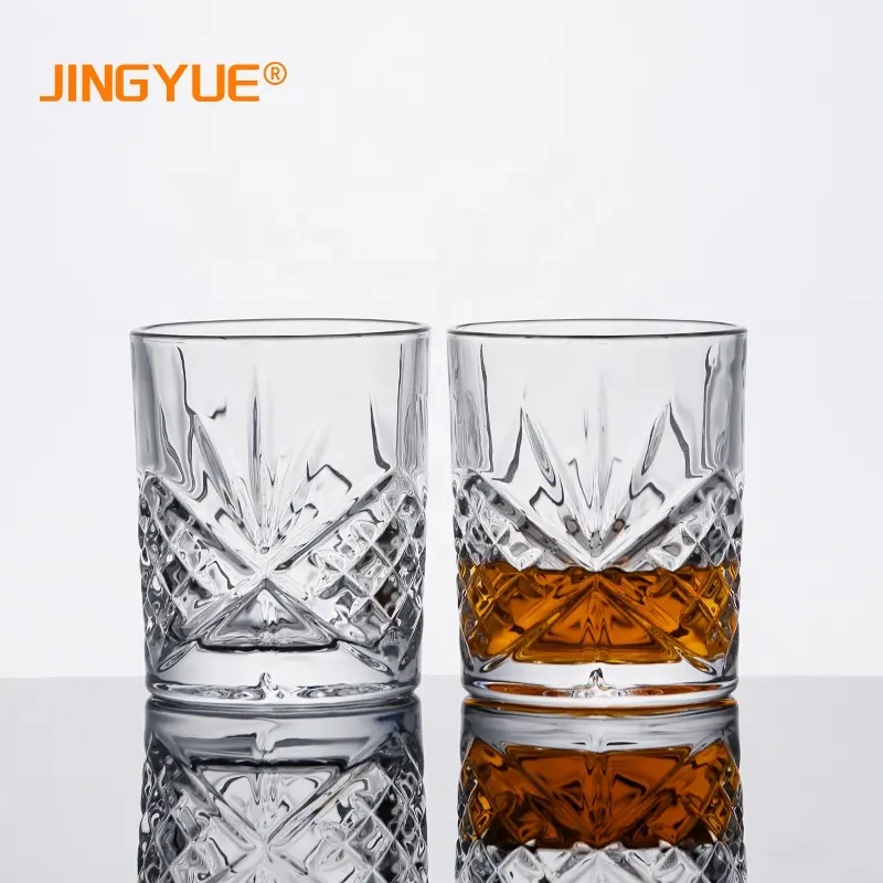 Bicchieri da Whisky Rock vecchio stile all'ingrosso 310ml bicchiere da degustazione di Whisky da Cocktail con fondo spesso in cristallo