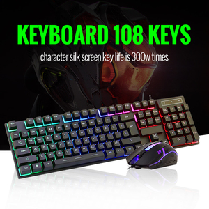 Factory Price Wired Mouse and <strong>Keyboard</strong> LED Lights Gaming Set <strong>Keyboard</strong> and Mouse Combos - Product Image 2