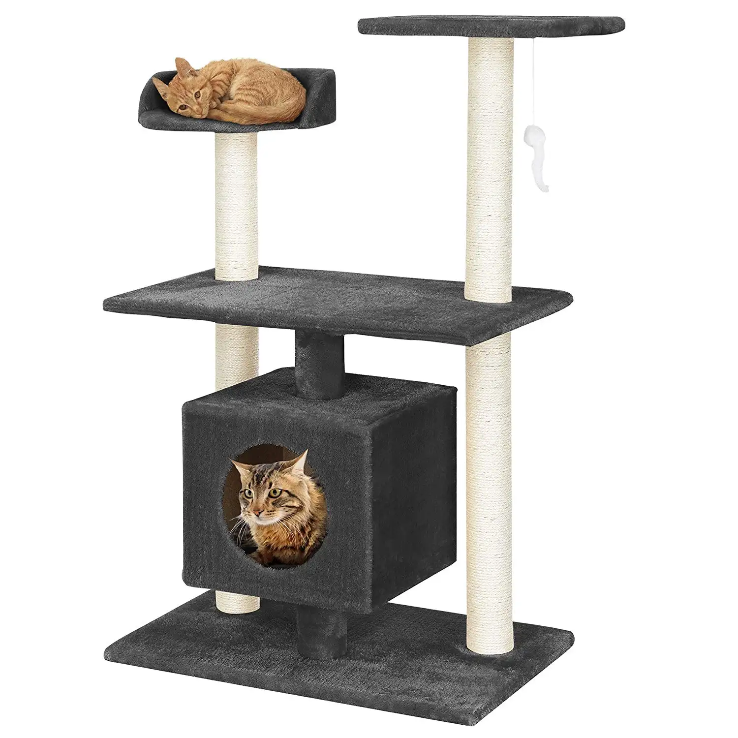 Poste para rascar para gatos, árbol de escalada mediano, 3 plataformas de visión mitológica, gran oferta en el mercado europeo