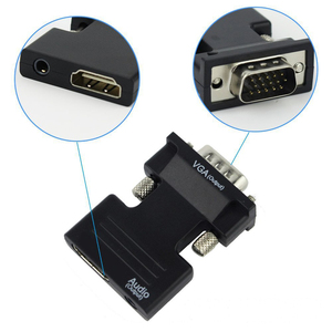 <strong>HDMI</strong> Female to <strong>VGA</strong> Male Converter <strong>Adapter</strong> with 3.5mm Audio 1080P HDTV to <strong>Vga</strong> for Laptop PC PS3