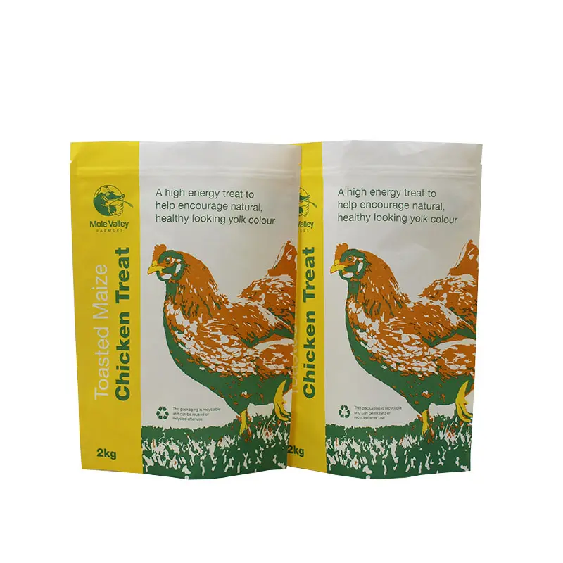 Custom Printed ECO Friendly Stand Up Paper Pouch Biodegradable Pet Food Bags