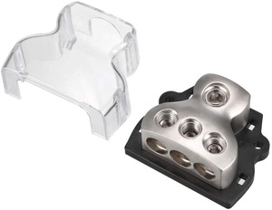 3 Way Power Distribution Block 0 Gauge in <strong>4</strong> Gauge Out Power Ground <strong>Distributor</strong> for Splitter - Product Image 2