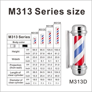 M313 serisi profesyonel fabrika berber dükkanı <span class=keywords><strong>LED</strong></span> ışık işaret berber kutup