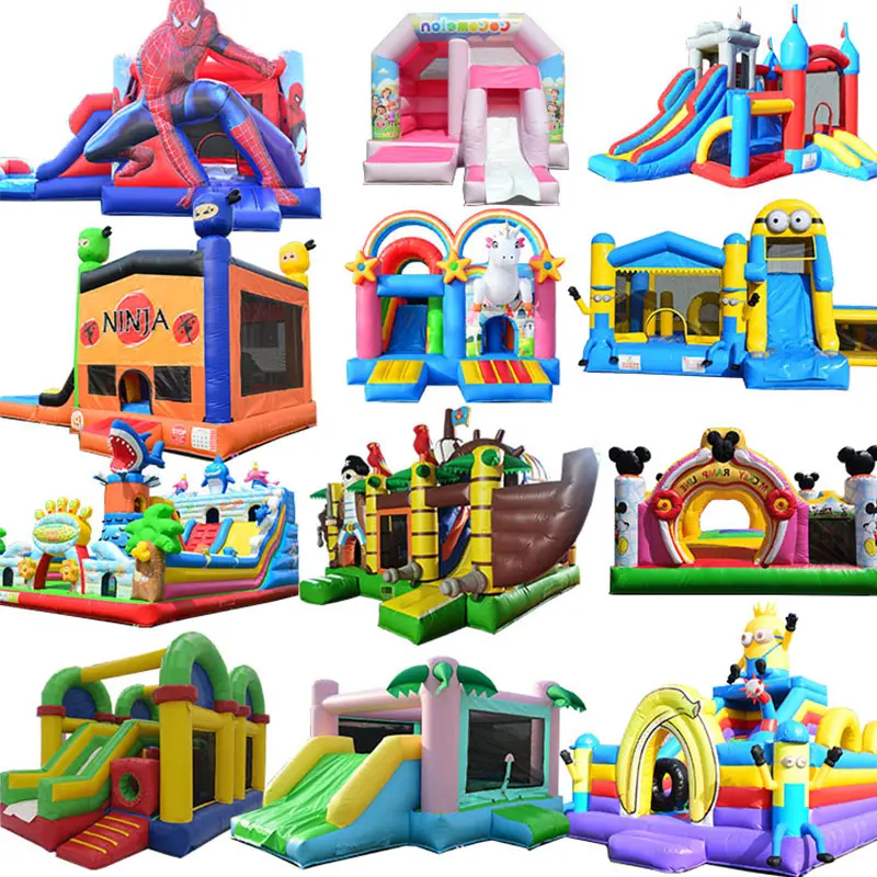 Indoor Bouncy 4 Combo Dome 22oz Commercial Cartoon Themed Günstige Hinterhof Hous Gebraucht Bounce House für Erwachsene und Kinder