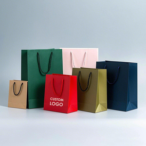 Atacado Logotipo Personalizado Varejo Jóias Saco De Embalagem De Cosméticos Com Alça De Luxo Boutique Pequeno Saco De Papel De Presente para Pequenas Empresas