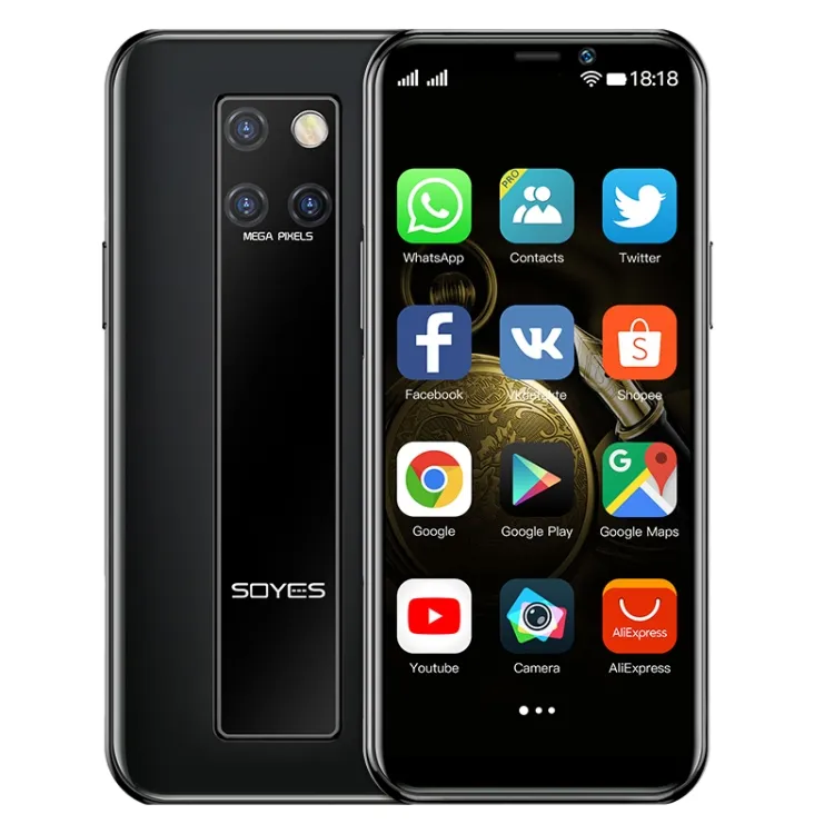 Gezicht Identificatie Mini Smart Telefoon 3Gb + 64Gb Android 9.0 Soyes S10H Kleinste Mobiel