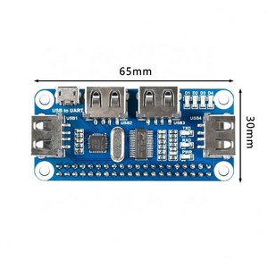4 porte USB mozzo cappello per lampone Pi 3 / 2 / Zero W scheda di estensione USB a UART per il debug seriale compatibile con USB - Product Image 5