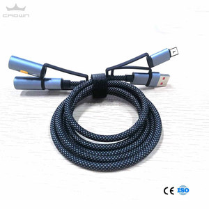 Cavo Usb 6-in-1 Pd 240w tipo-c rivestito in Nylon 1.2m 4fts cavo di ricarica per esterni torcia torcia per fotocamera sigaro/uso di sigarette - Product Image 5