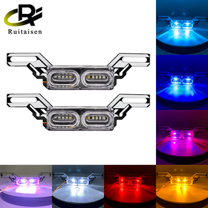 ไฟเบรค DRL รถจักรยานยนต์,หลอดไฟ LED กระพริบหยุดการไหล RGB ไฟส่องป้ายทะเบียนที่มีสีสัน LED DC 12V - Product Image 2